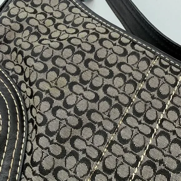 Coach Y2K Soho Hobo Mini Shoulder Bag Purse Signature Logo Black - Picture 3 of 7